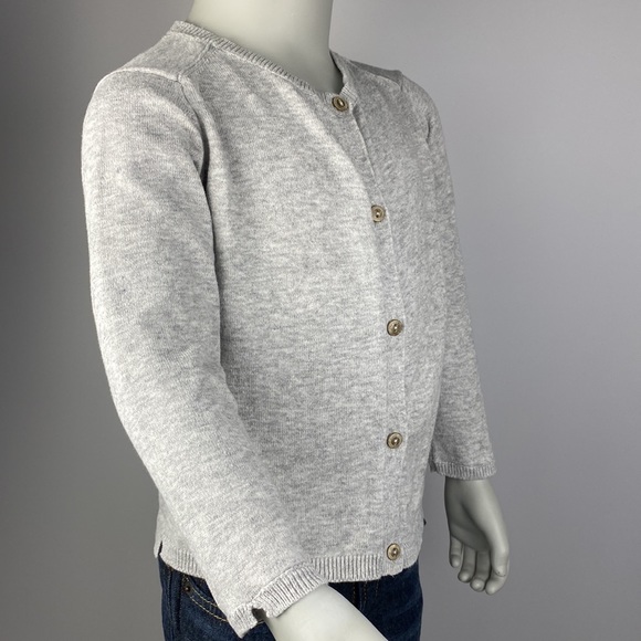 Zara Girl's Summer Collection Knitwear Basic Gray Cardigan size 3-4 T (104 cm) - Picture 6 of 8